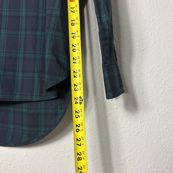 J. Crew Jeweled button popover tunic in Black Green Watch tartan size 6 - Picture 8 of 8